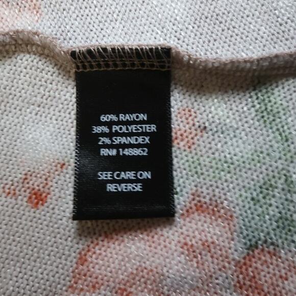 Torrid Floral Cottagecore Kimono Duster Knit Hi-Low Bloomscoere 3/4 Sleeve Sz 0X - Picture 4 of 10